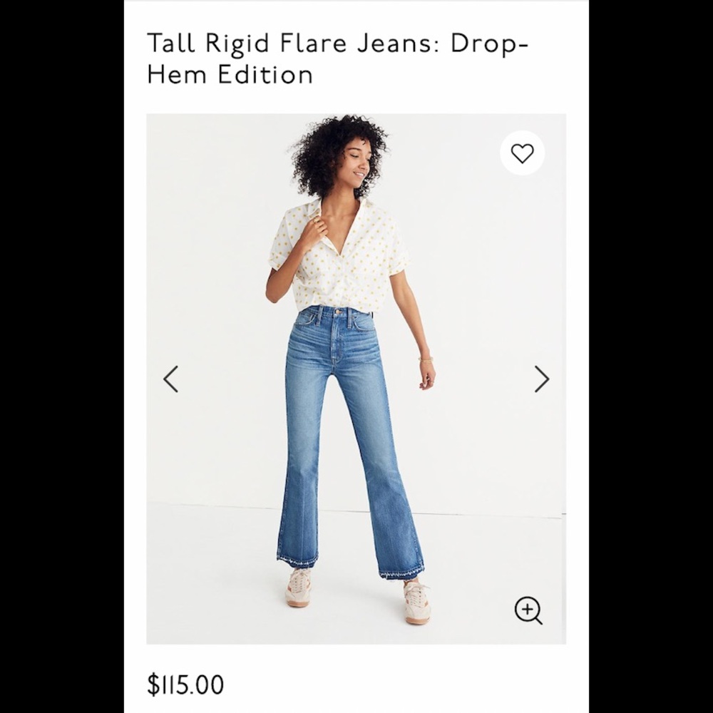 NWOT Rigid flare madewell jeans